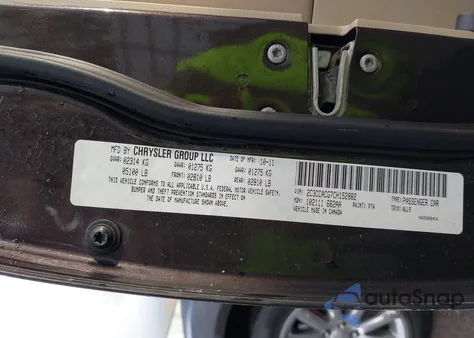 2012 Chrysler 300 Limited from USA, damaged, VIN 2C3CCACG7CH152882